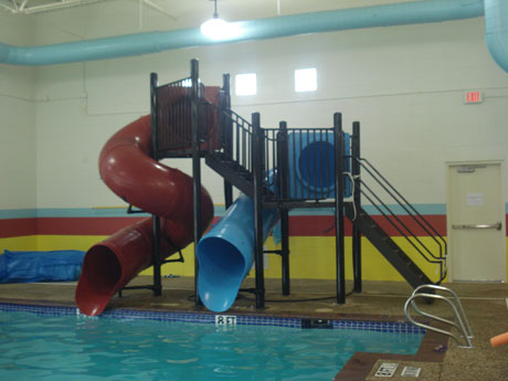 Indoor Slide in Pool